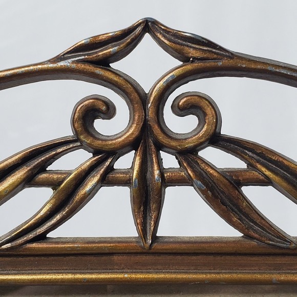 Vintage Terragrafics 1996 Nouveau Style Distressed Brass Metal Picture Frame 3x5 - Picture 4 of 13